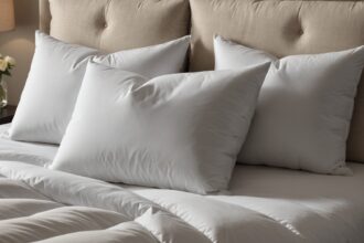 Oreiller en plumes offrant un soutien ferme pour un sommeil réparateur