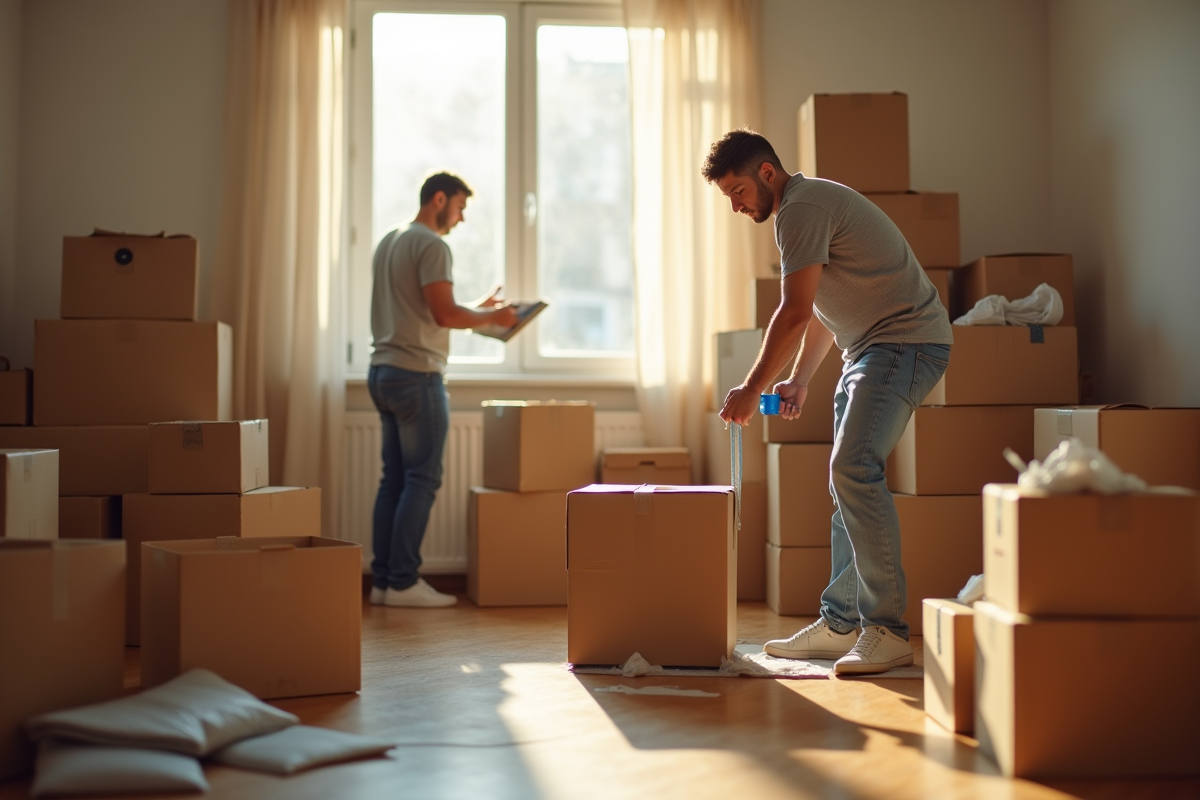 déménagement cartons